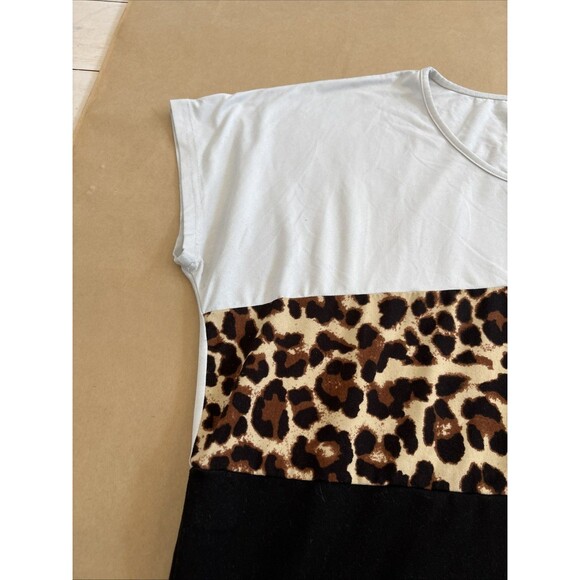 Shein 0XL Color Block T Shirt Animal Print - Picture 3 of 6